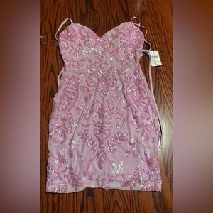 Windsor Light Pink (tag says lavender but looks pink) Sequin Formal Dress